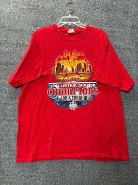 Lee Sport St. Louis Cardinals 2004 Central Division Champions T-Shirt Size XL